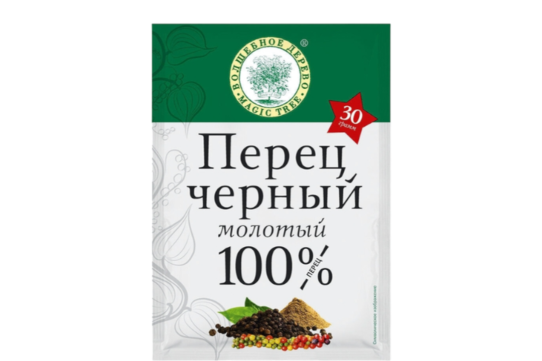 

Перец Волшебное дерево черный молотый, 30 г