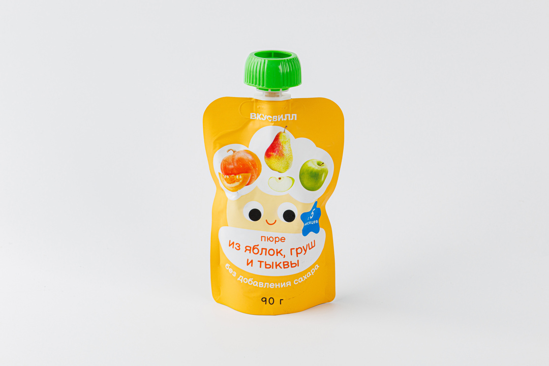 

Пюре из яблок, груш и тыквы, 90 г