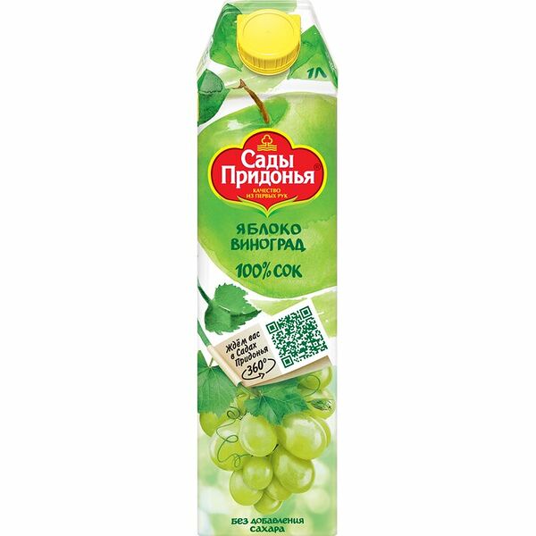 Сок Сады Придонья яблоко-виноград, 1л