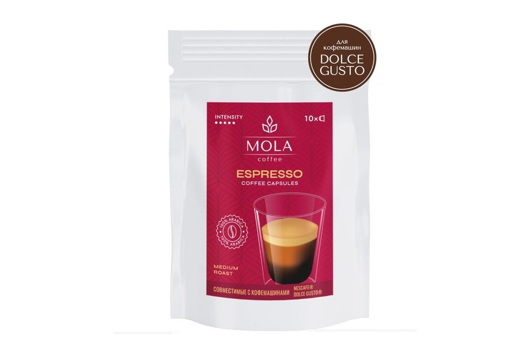 

Кофе в капсулах для кофемашин Mola Espresso 10 шт