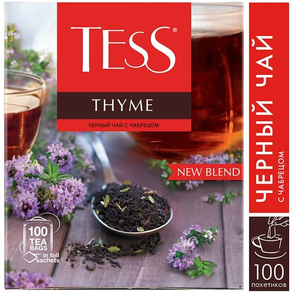 Чай черный Tess Thyme с чабрецом и цедрой лимона 100*1.5г
