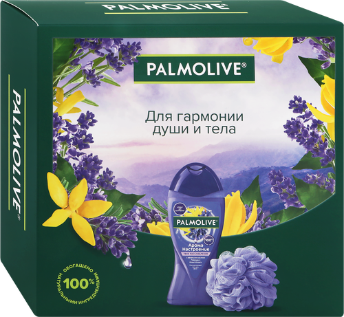 

Подарочный набор Palmolive Арома настроение Твое расслабление, Гель для душа 250 мл + мочалка