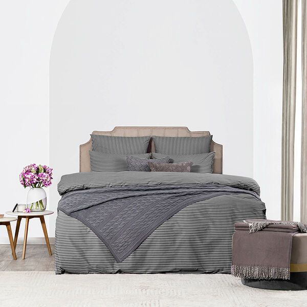 Пододеяльник Medsleep Линдау, 2-сп, 175х205 см, перкаль, серый