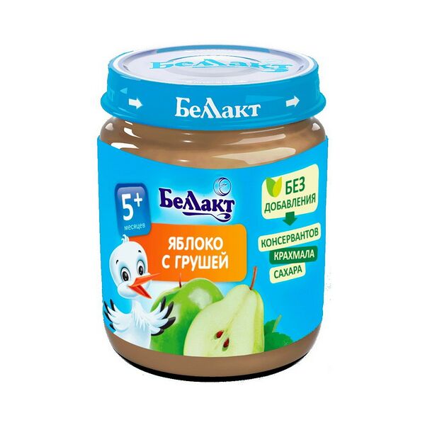 Пюре фруктовое Беллакт из яблок и груш б/сах 100г ДП
