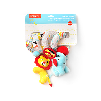 

Погремушка Fisher Price Слоненок Бабочка Львенок спиралька подвесная 0+
