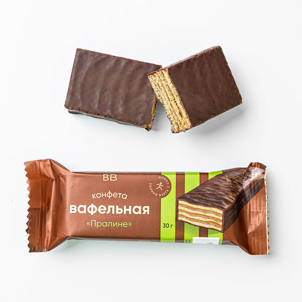 Конфета вафельная с пралине 30г