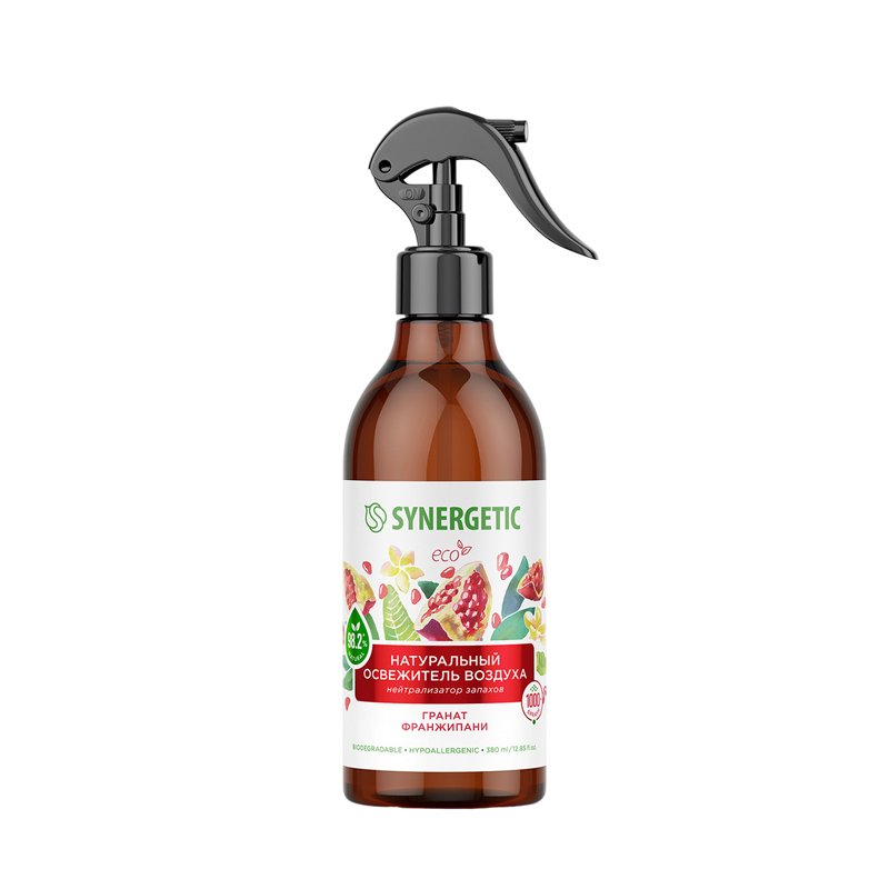 

Ароматический гипоаллергенный освежитель воздуха Synergetic гранат и франжипани 380 мл