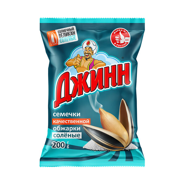 Семечки Джинн Солнечный Великан полосатые жареные с солью 200г