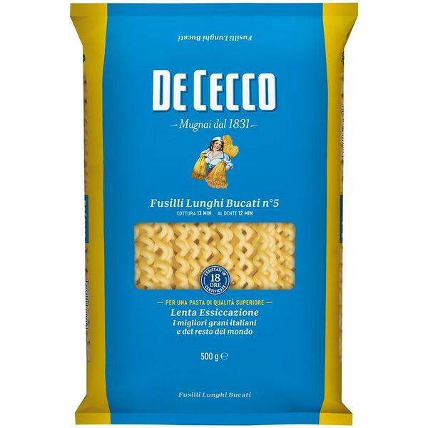Макаронные изделия De Cecco Фузилли Лунги Букати №5