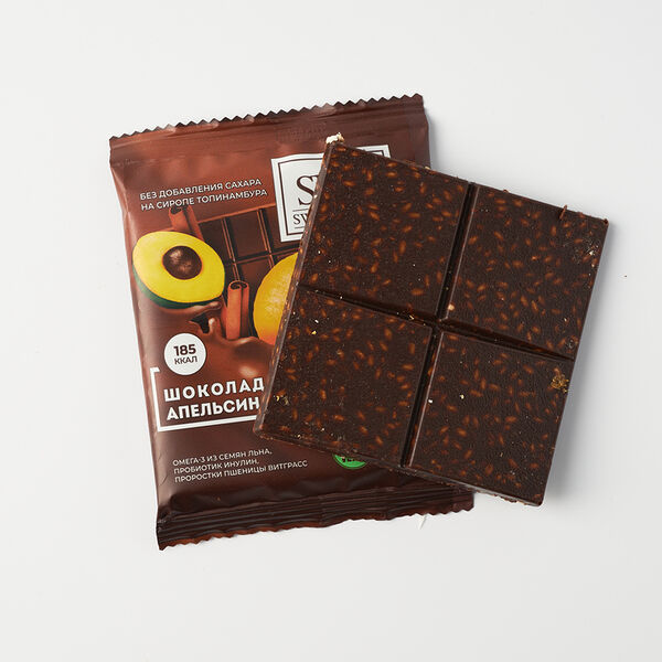 Шоколад темный Апельсин-корица-лукум