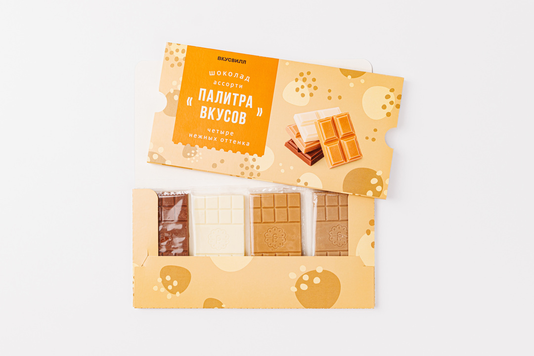 

Шоколад ассорти ВкусВилл Палитра вкусов, 100 г