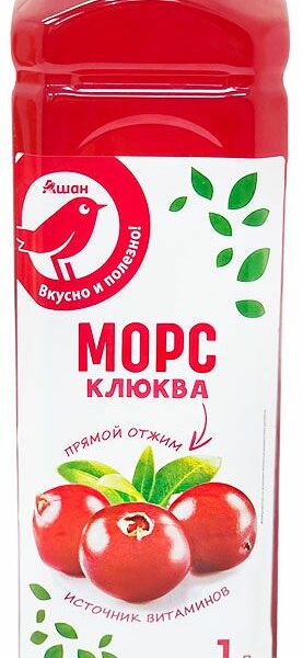 Морс АШАН Красная птица клюквенный