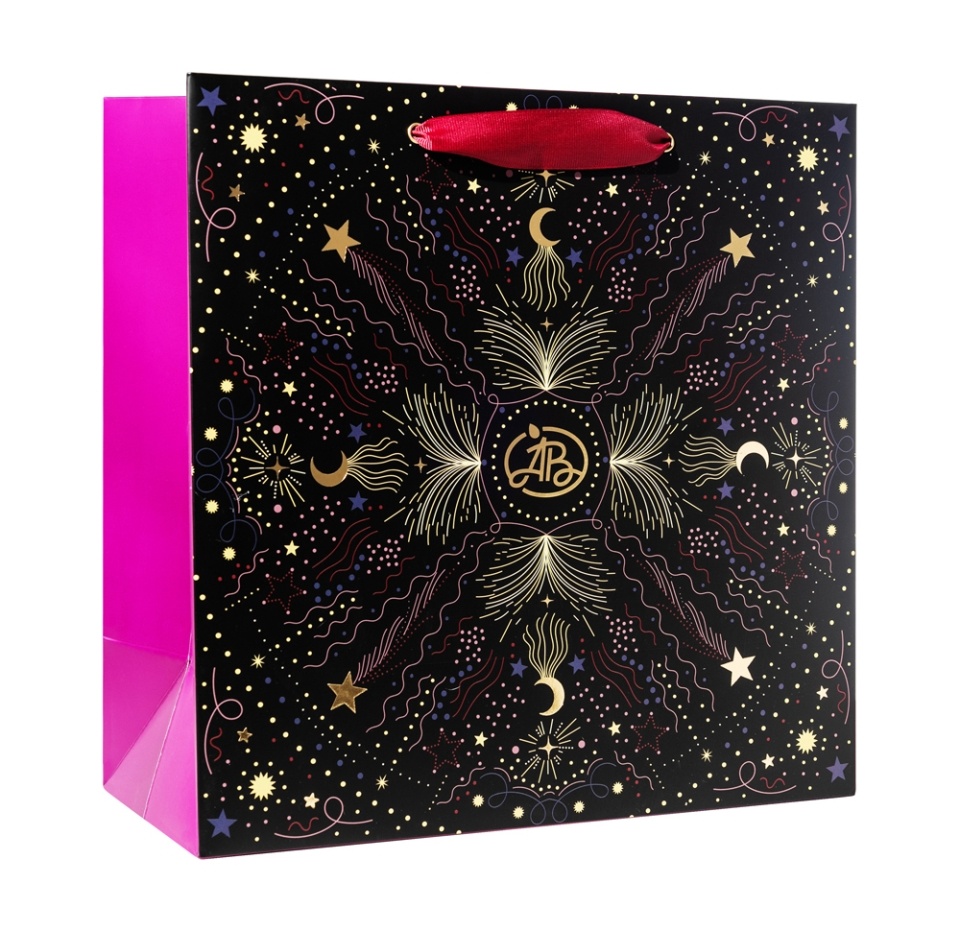 

Пакет подарочный Азбука Вкуса Новогодняя абстракция 30х30х14 см