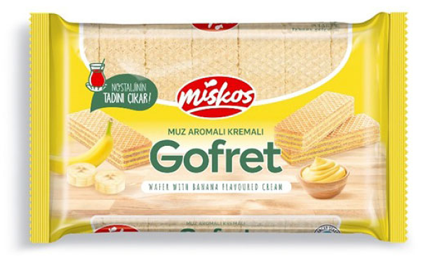 Вафли Miskos Gofret с банановым кремом, 200 г
