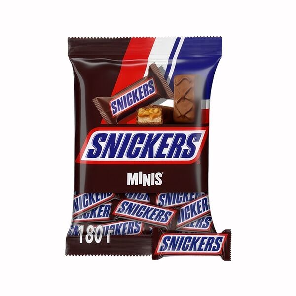 Snickers Minis шоколадные конфеты с карамелью, арахисом и нугой, 180г