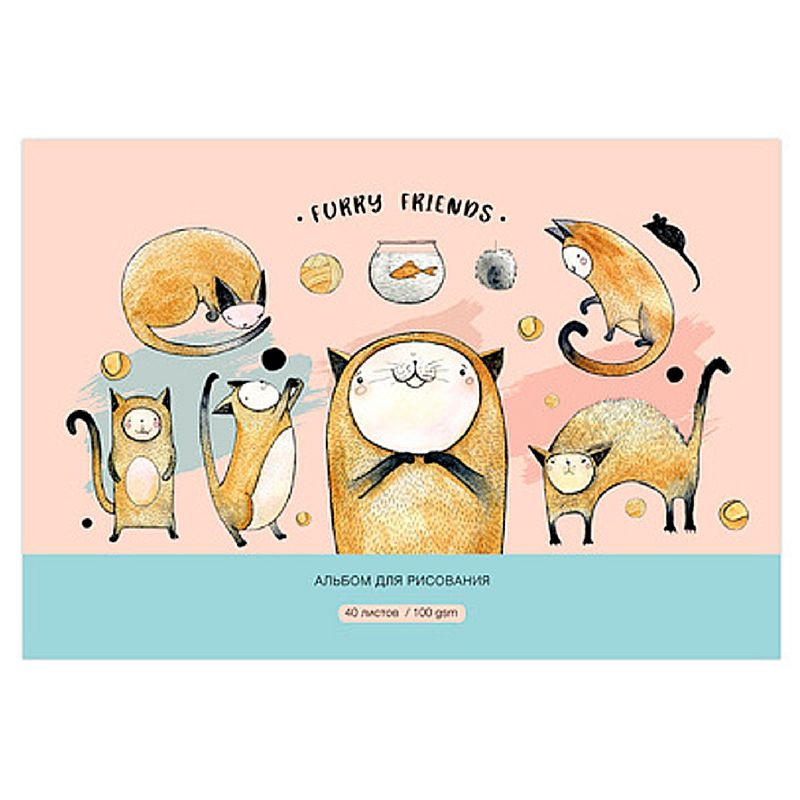 

Альбом для рисования BG Funny friends эконом, 40 листов, А4, в ассортименте 1 шт