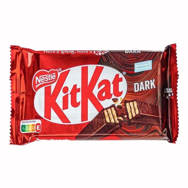 Шоколадный батончик KitKat Dark с хрустящей вафлей в темном шоколаде 41.5г