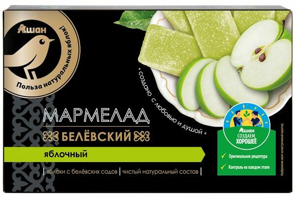 Мармелад Ашан Золотая птица Белевский формовой яблочный