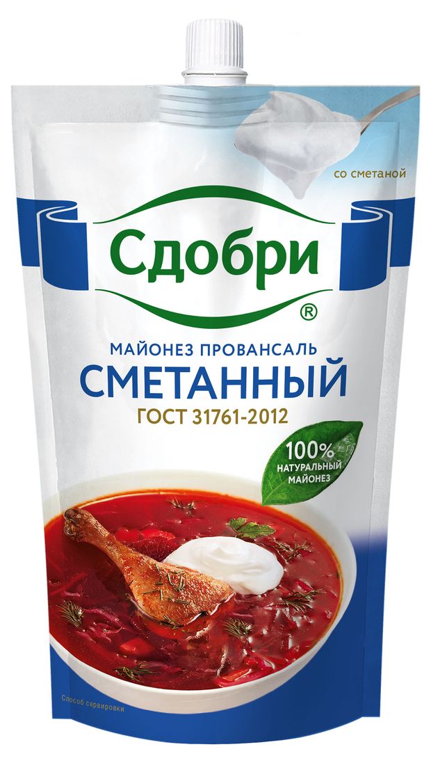 

Майонез Сдобри Сметанный 50.5%, 330 г
