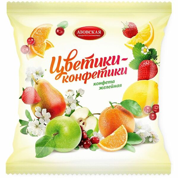 Конфеты желейные Азовская кондитерская фабрика Цветики-конфетики 250 г