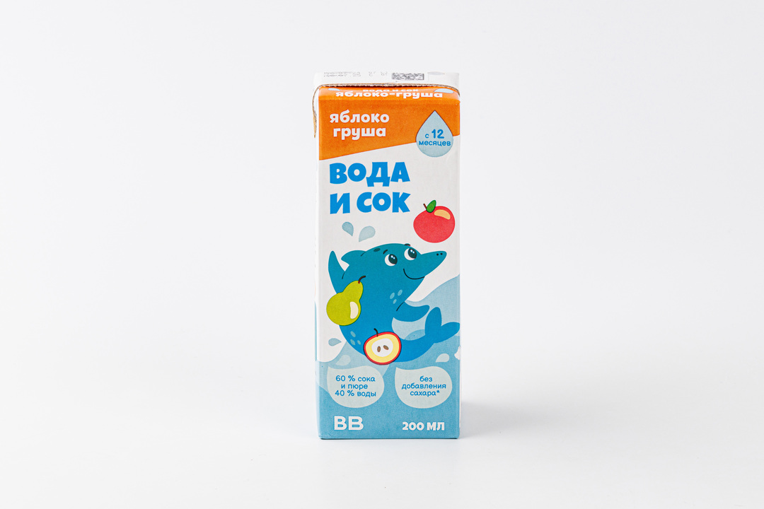 

Напиток сокосодержащий ВкусВилл Вода и сок яблоко, груша 200 мл