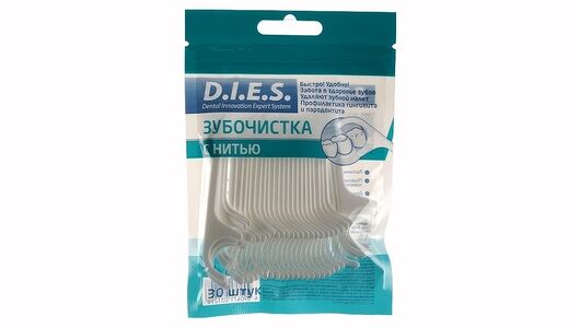Зубочистки D.I.E.S. с нитью 30 шт