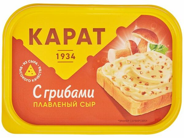 Сыр плавленый Карат сливочный с грибами 45% 400г