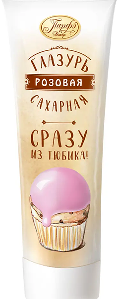 Глазурь сахарная Парфэ Декор розовая, тюбик 120 г