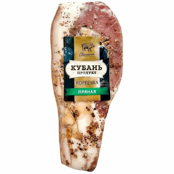 Кореечка КУБАНЬ ПРОДУКТ пряная из шпика соленая категории Г 1кг
