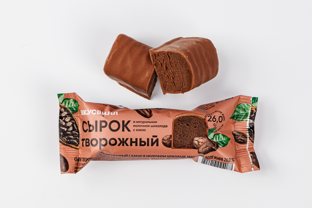 

Сырок творожный ВкусВилл с какао 26%, 50 г