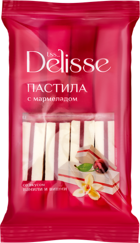 

Пастила DELISSE с мармеладом со вкусом ванили и вишни
