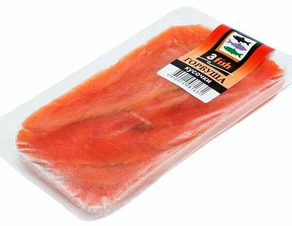 Горбуша слабосолёная 3 Fish кусочки для бутербродов 80 г