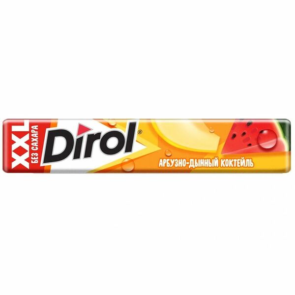 Жевательная резинка Dirol XXL со вкусом арбузно-дынный коктейль 19 г