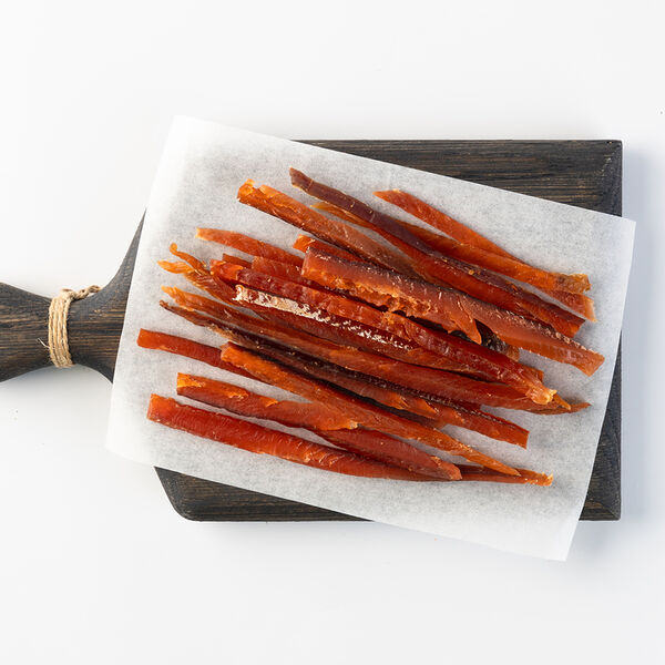 Палочки лососевые (горбуша) вяленые вес до 120 г