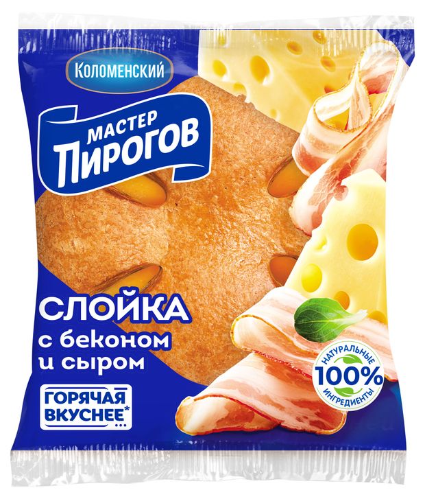 

Слойка Мастер Пирогов с беконом и сыром 70 г