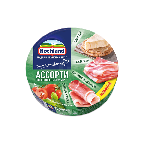 Сыр плавленый Hochland Ассорти Зелёное 50%