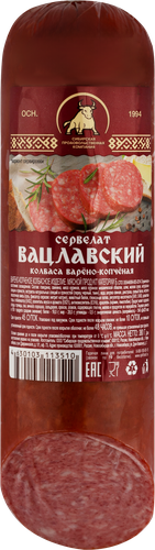 

Колбаса варено-копченая Сибирская продовольственная компания Сервелат Вацлавский вес