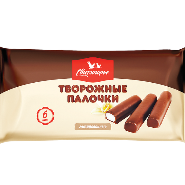 Творожные палочки Свитлогорье глазированные с ароматом ванили 23%, 6 штук, 180г