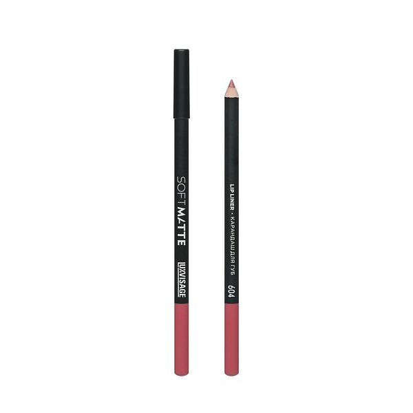 Карандаш для губ `LUXVISAGE` SOFT MATTE тон 604 Pink, 1.5 гр
