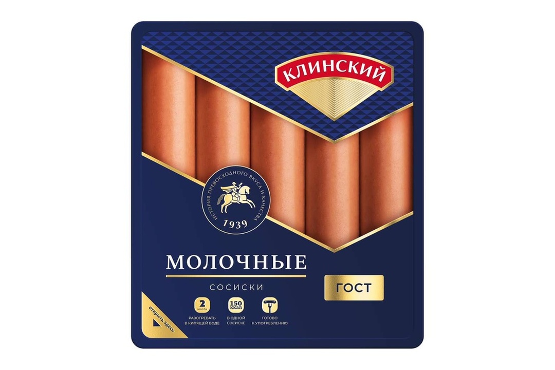 

Сосиски Клинский Молочные 470 г
