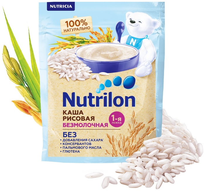 

Каша Nutrilon рисовая безмолочная с 4 месяцев 180 г
