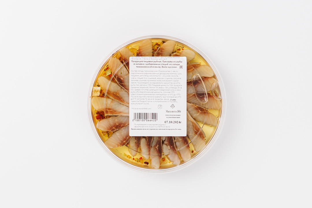 

Сельдь ВкусВилл филе-кусочки со специями 300 г