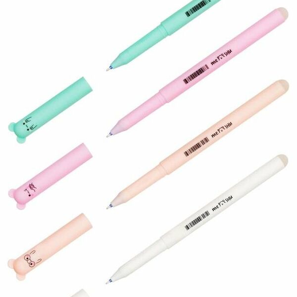 Ручка гелевая стираемая Meshu Pretty Cutes синяя 0,5 мм, 1 шт в ассортименте