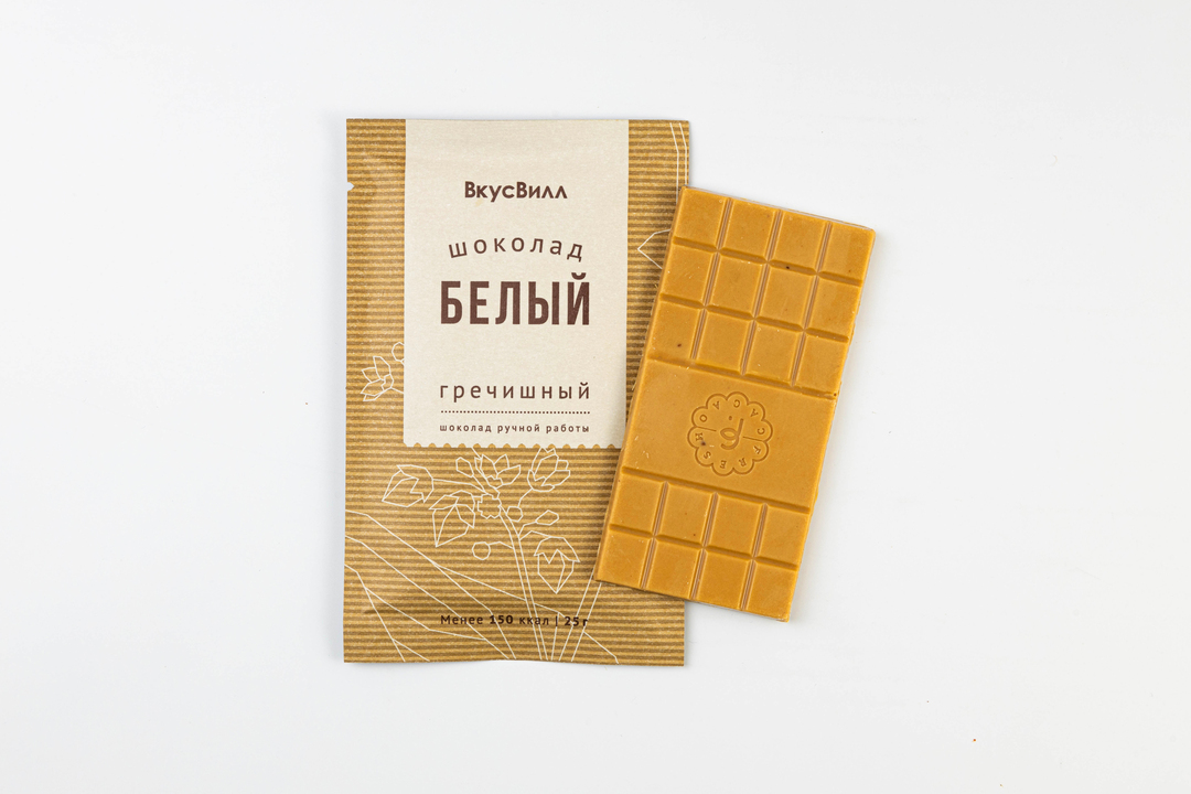 

Шоколад белый Вкусвилл гречишный, 25 г