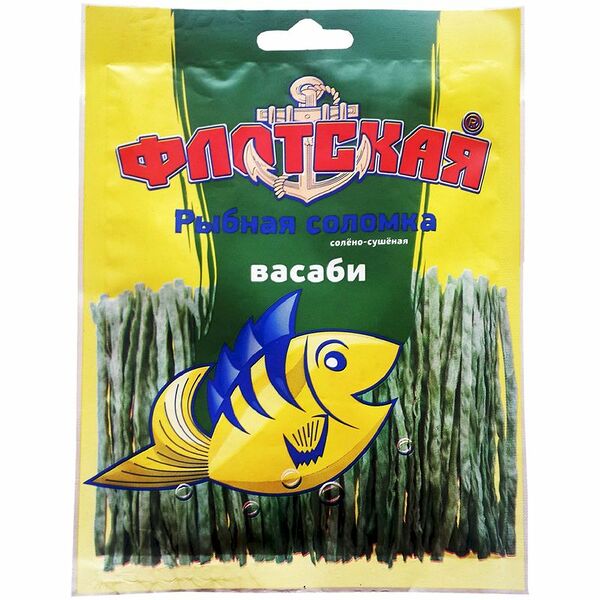 Соломка рыбная Флотская солёно-сушёная со вкусом васаби 15 г