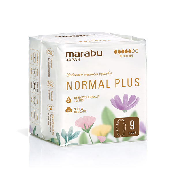 Прокладки гигиенические Marabu Normal Plus ультратонкие (260 мм) 9 шт