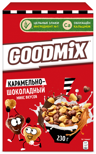 

Готовый завтрак Goodmix карамельно-шоколадный микс 230 г