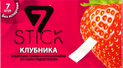 

Жевательная резинка 7Stik Клубника 14.5 г