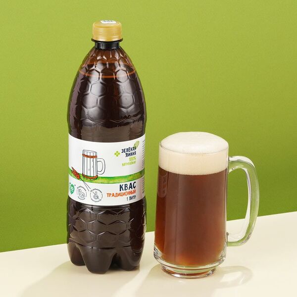 Квас Зелёная Линия Традиционный 1 л