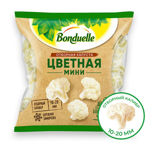 Цветная капуста Bonduelle мини замороженная, фермерская, 400 г